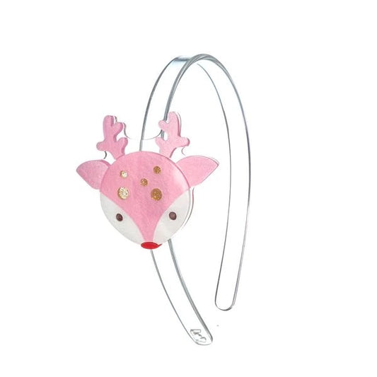 Reindeer Pink Headband Ref. H247B-3J Lilies & Roses