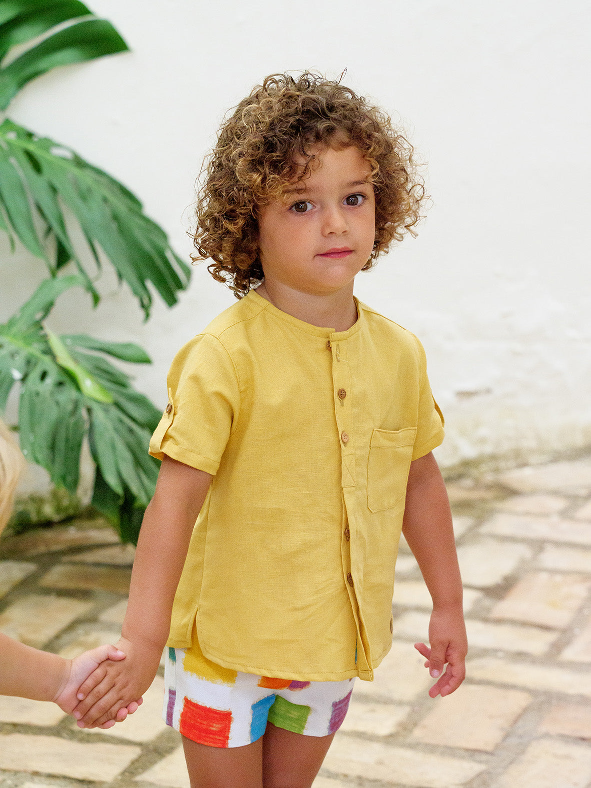 José Varón Conjunto Niño Camisa Menta Pantalón corto multicolor