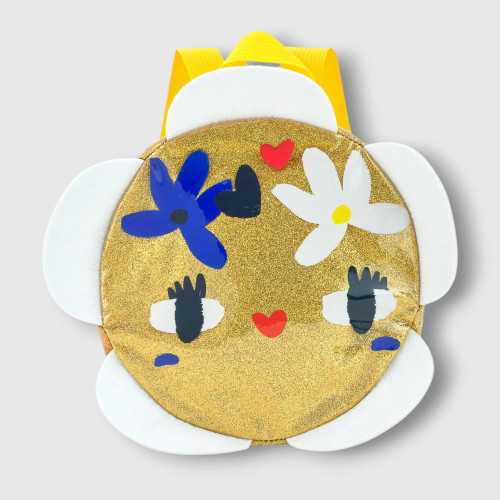 Tuc Tuc Mochila para niña en dorado con asas amarillas