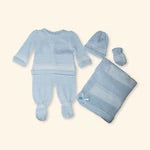 Karela Kids Blue Knitted Set With Blanket Ref.2601B CM