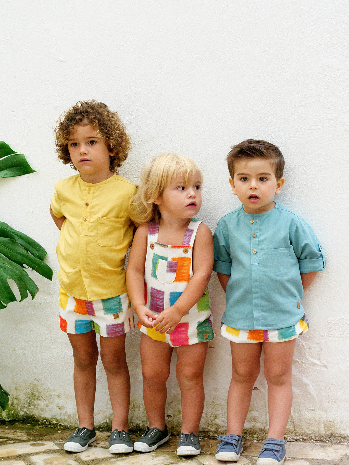 José Varón Conjunto Niño Camisa Menta Pantalón corto multicolor