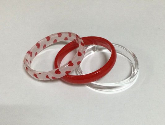 Lilies & Roses Val24- Hearts Red Shades Bangles