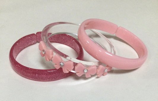 Lilies & Roses Val25- Bows Pink Bangles