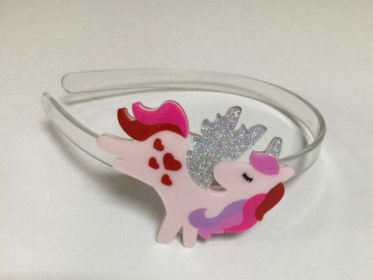 Lilies & Roses Unicorn Valentine’s Headband