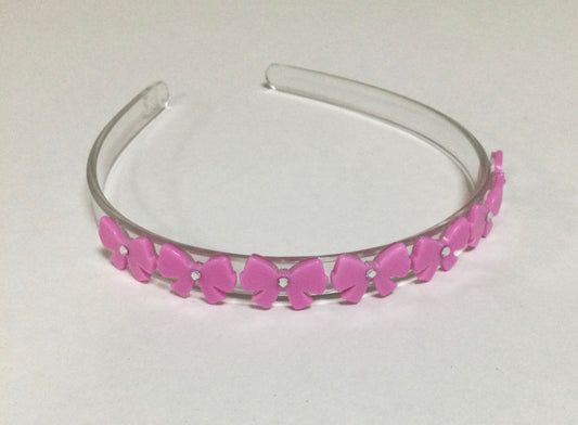 Lilies & Roses VAL25- Bows Mini Pink Headband