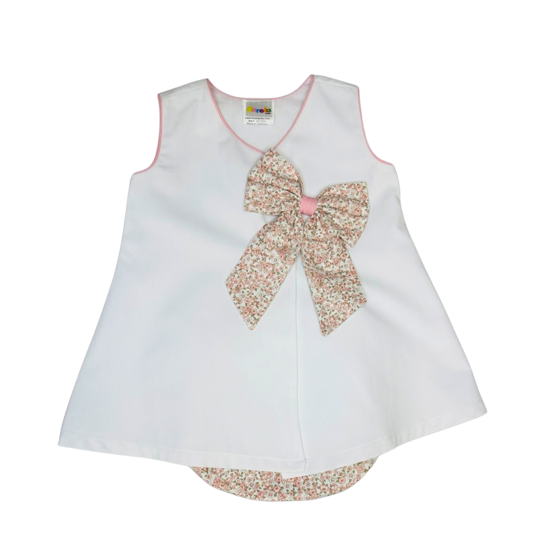 Vestido Infantil Sweet Cuddle White/Flowers Karela Kids Ref. 613