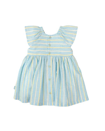 Tutto Piccolo VESTIDO RAYAS AGUAMARINA