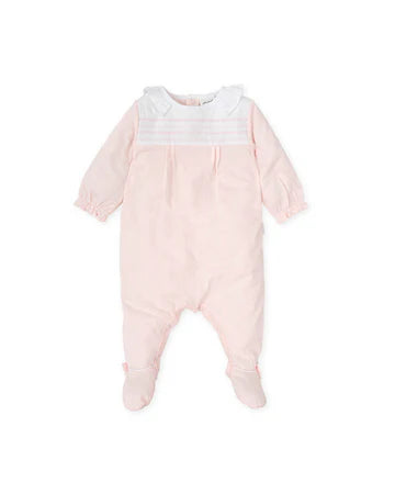 tutto piccolo PELELE LARGO CENEFA BORADA ROSA BEBÉ