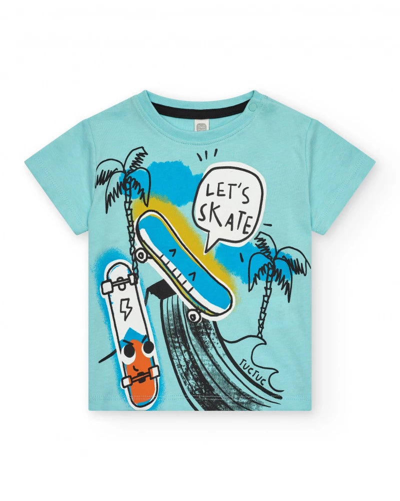TUC TUC Conjunto para niño con camiseta azul y short negro