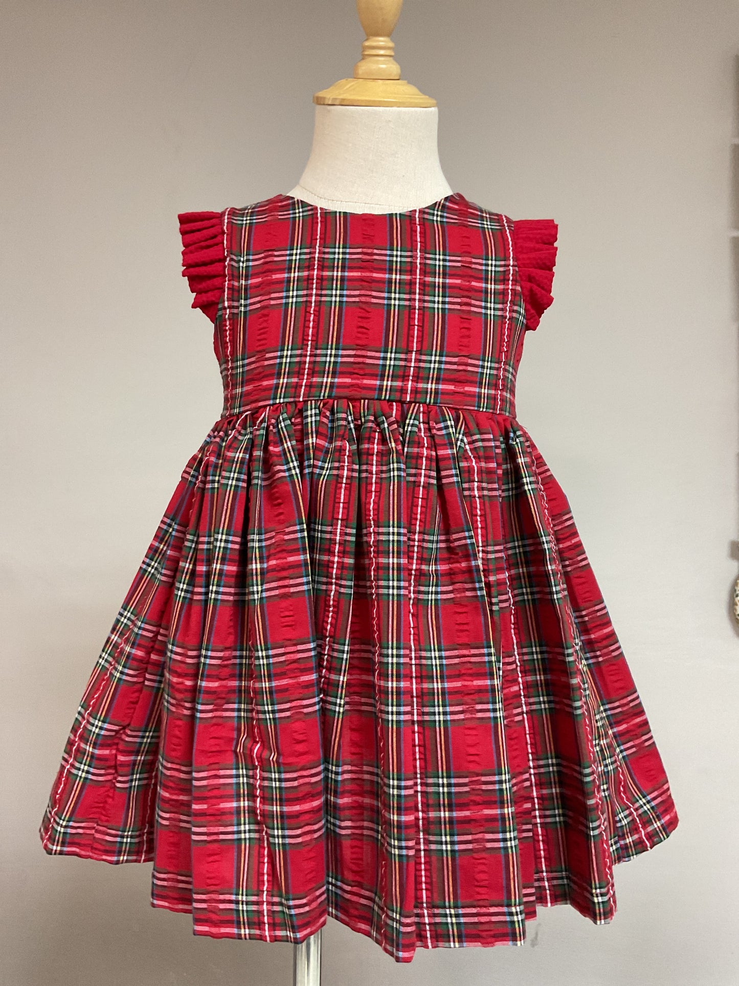 Vestido Niña Tartán de Navidad