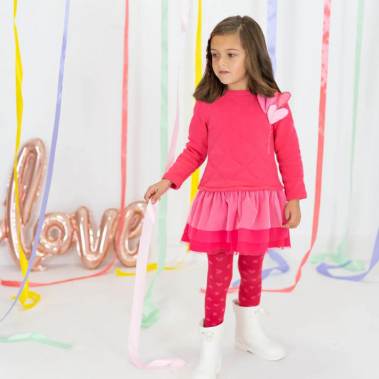 Agatha Ruiz De La Prada Coral Heart Dress Tulle Bottom