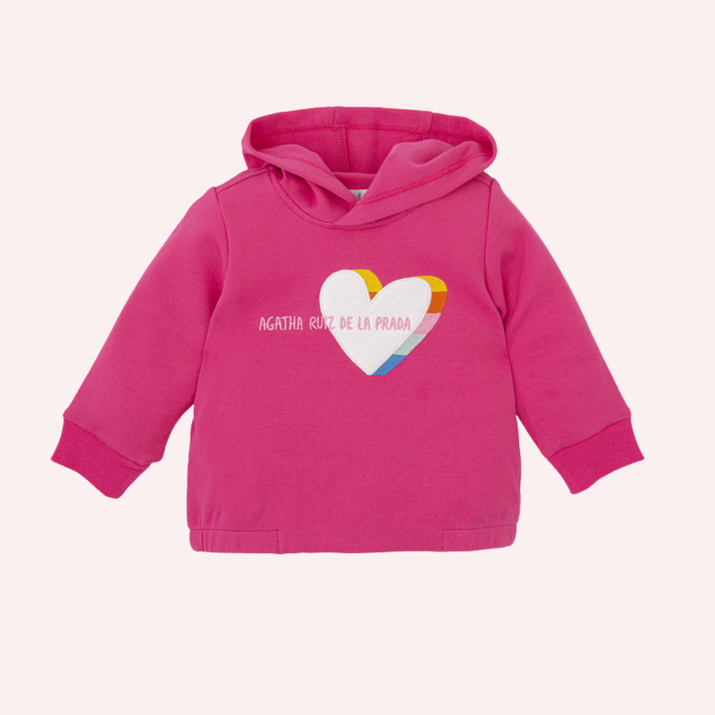 Agatha Ruiz De La Prada Fuchsia Heart Sweatshirt