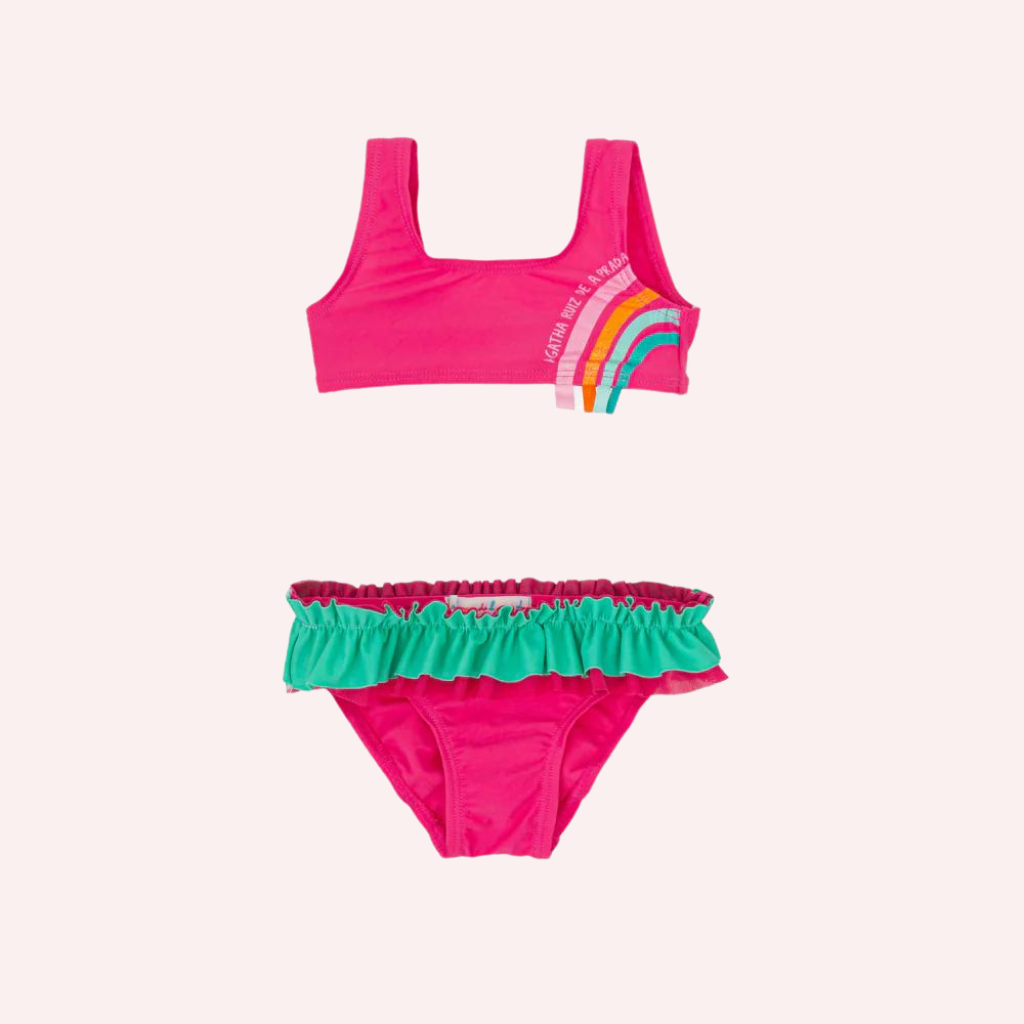 Agatha Ruiz De La Prada Fuchsia Rainbow Bikini