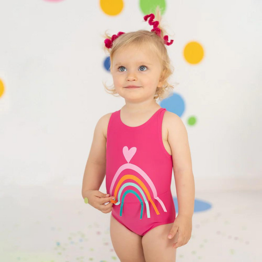 Agatha Ruiz De La Prada Fuchsia Rainbow Swimsuit
