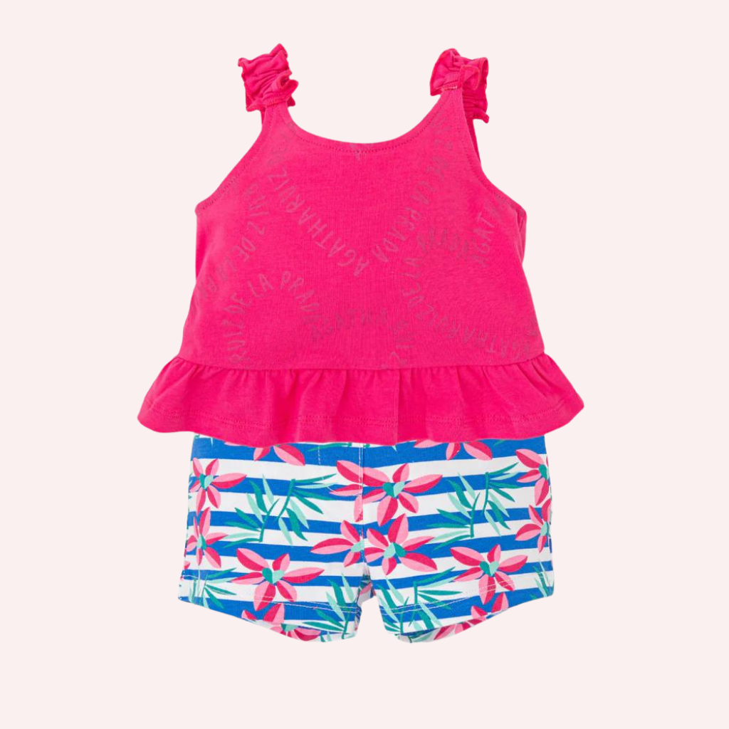 Agatha Ruiz De La Prada Fuchsia T-Shirt and Beach Shorts