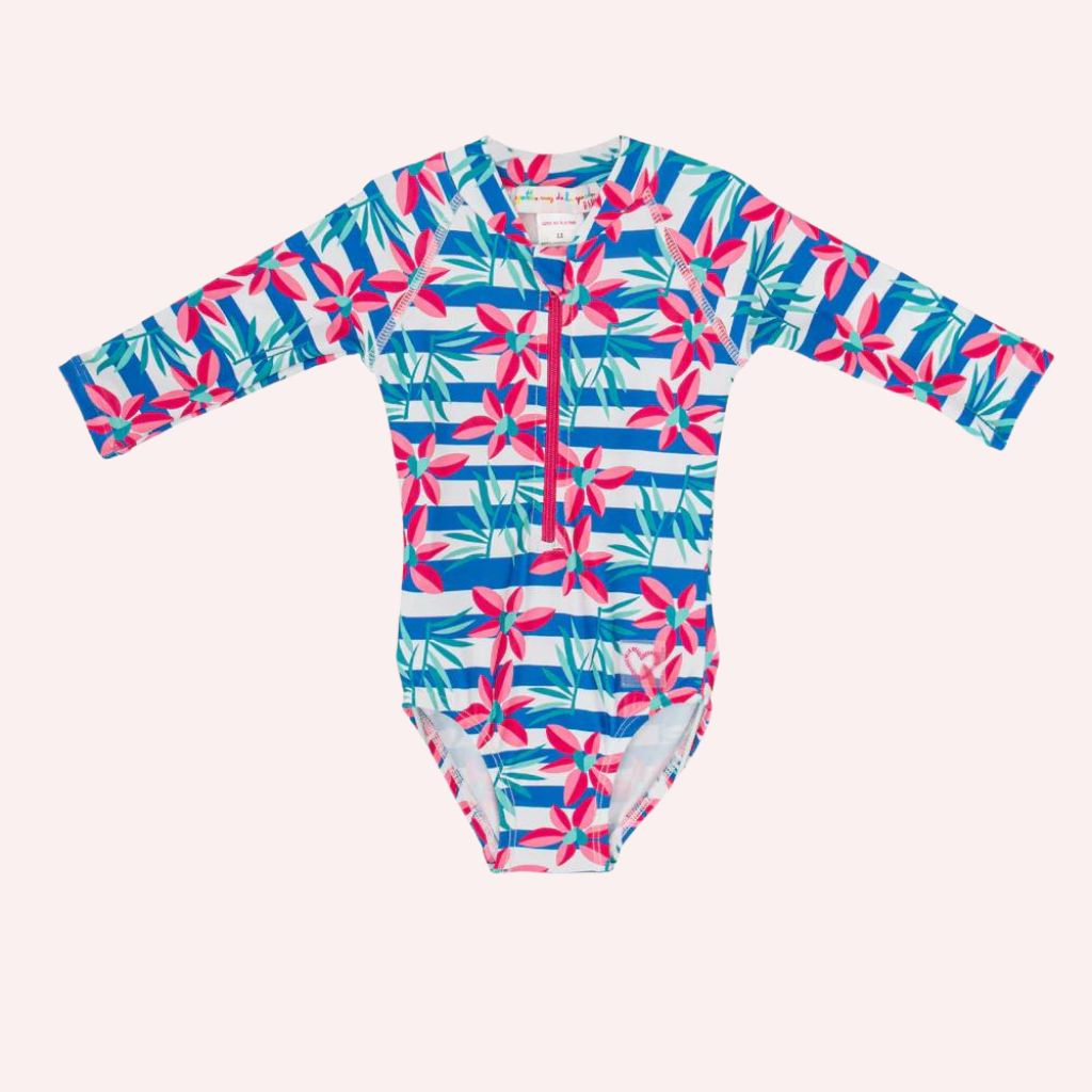 Agatha Ruiz De La Prada Long Sleeves Striped Swimsuit