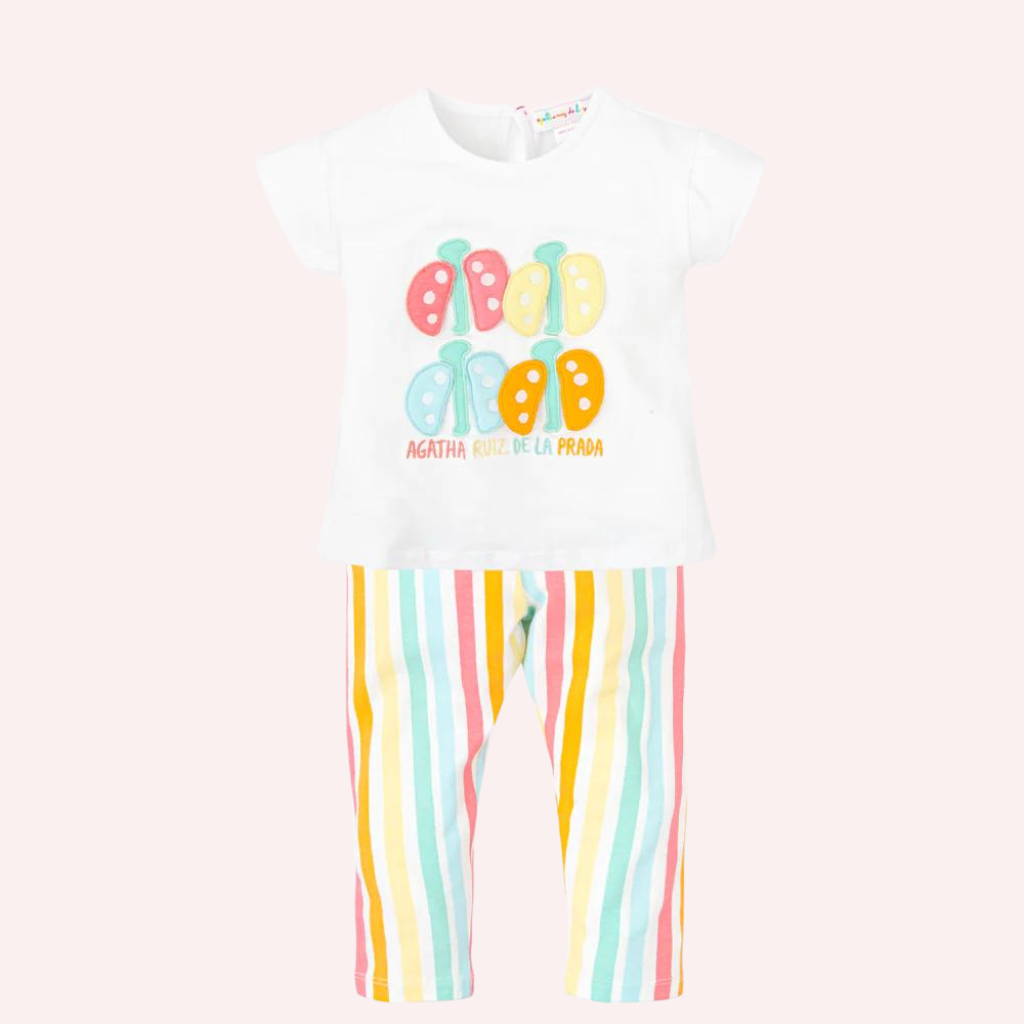 Agatha Ruiz De La Prada Multicolored Ladybug Leggings Set