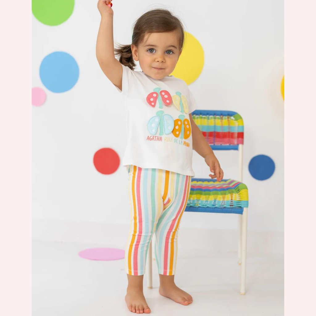 Agatha Ruiz De La Prada Multicolored Ladybug Leggings Set