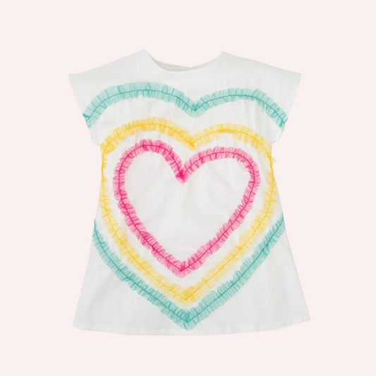 Agatha Ruiz De La Prada Optical White Centric Heart Dress