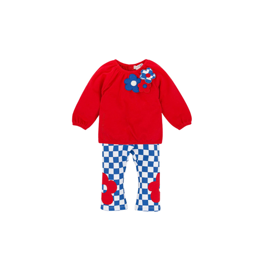 Agatha Ruiz De La Prada Red White and Blue Flower Set