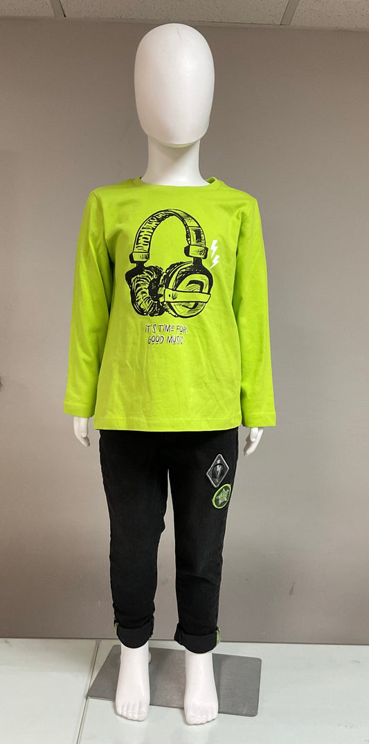 TucTuc Nk Headphones Basic Sleeves With Steve Denim Slim Fit Trouser / NK The Real Beat Collection