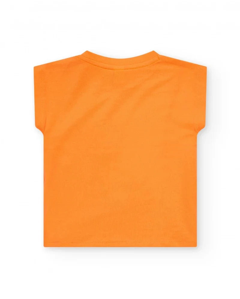 Tuc Tuc Conjunto Camiseta para niña con cámara de lentejuelas y frase "Strike a pose!!" Pantalón cargo en rosa con bolsillos y puños elásticos