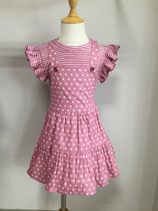 Cocote Baby & Kids - Conjunto de niña camiseta y Jumpsuit de estrellas