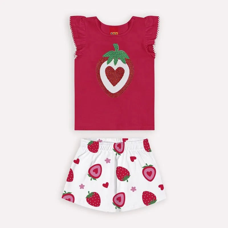 Kyly Conjunto Infantil Fresa Lentejuelas Ref. 1000523