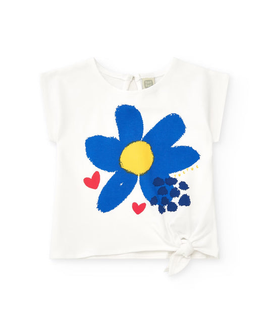 Tuc Tuc Conjunto Camiseta y Leggins para niña en blanco con flores y corazones