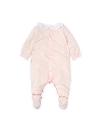 tutto piccolo PELELE LARGO CENEFA BORADA ROSA BEBÉ