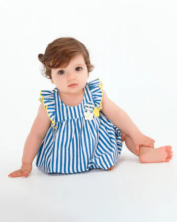 TUTTO PICCOLO VESTIDO RAYAS AZUL ATLÁNTICO