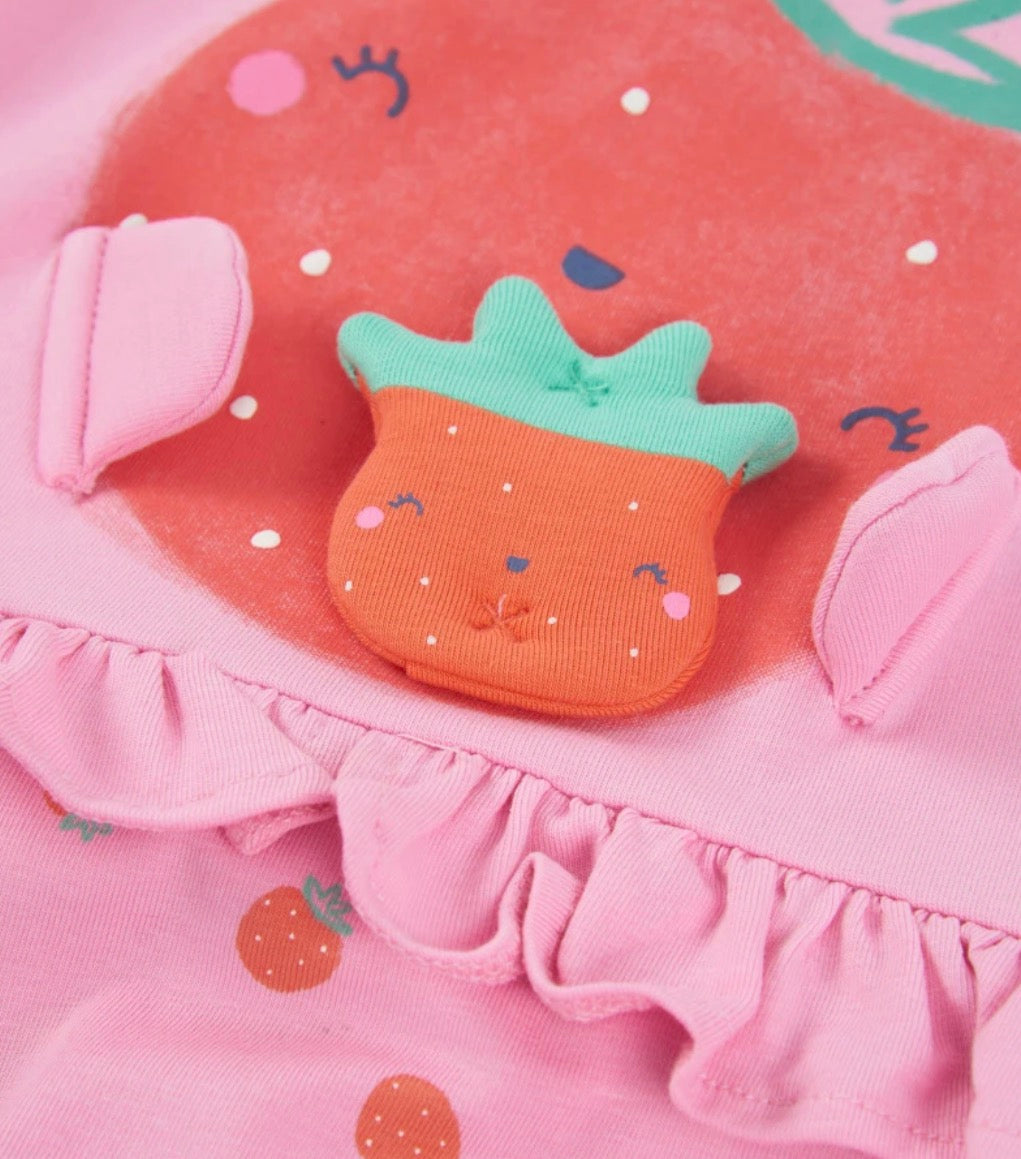 TucTuc Pelele Apliques En Relieve Estampado Fresitas