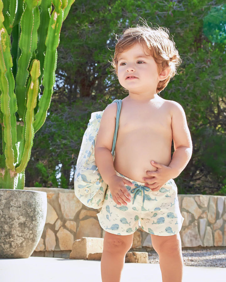 Tutto Piccolo Bolso De Playa Ballenas Amarillas Unisex