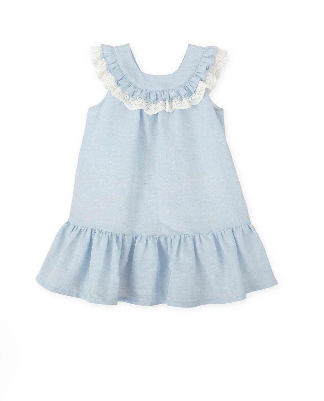 Tutto Piccolo Vestido Lino Porcelana