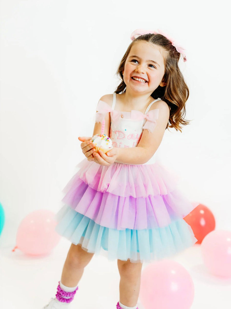 TWD B’ Day Girl Spaguetti Strap Tulle Dress Birthday Collection