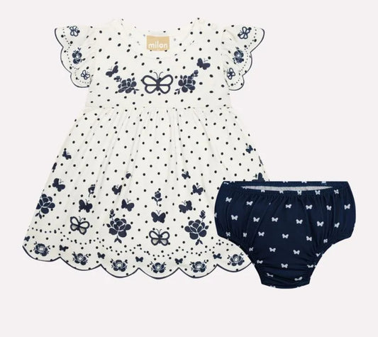 Milon Vestido Infantil Niña Flores Mariposas