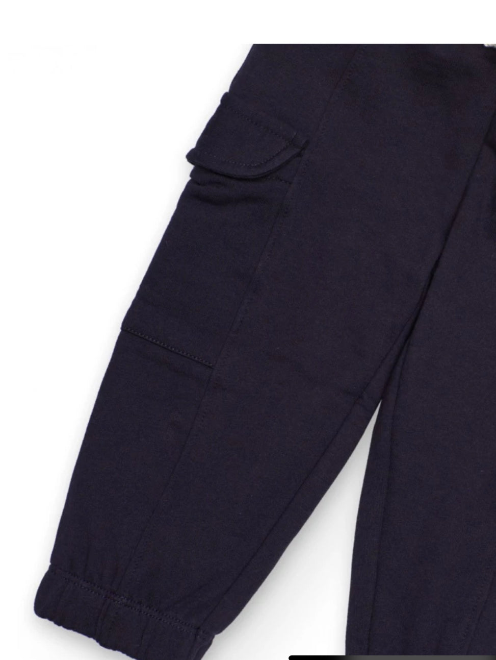 TucTuc Conjunto Niño Camiseta Manga Larga Estampado Perros Pantalón jogger azul marino con bolsillos cargo