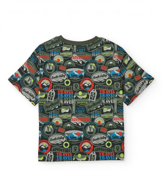 TucTuc NK Camiseta De Punto Temática Aventurera Y Bermuda Con Bolsillos Laterales