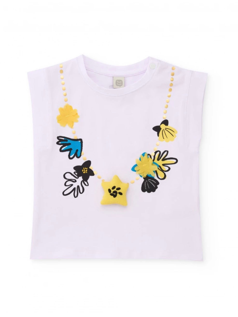 TucTuc Conjunto De Blusa Sin Mangas Y Falda Bordada Floral