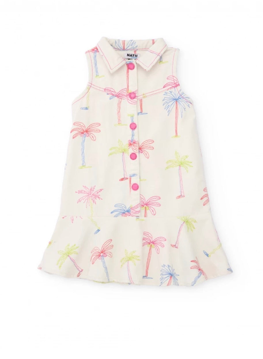 TucTuc NK Vestido Estampado De Palmeras
