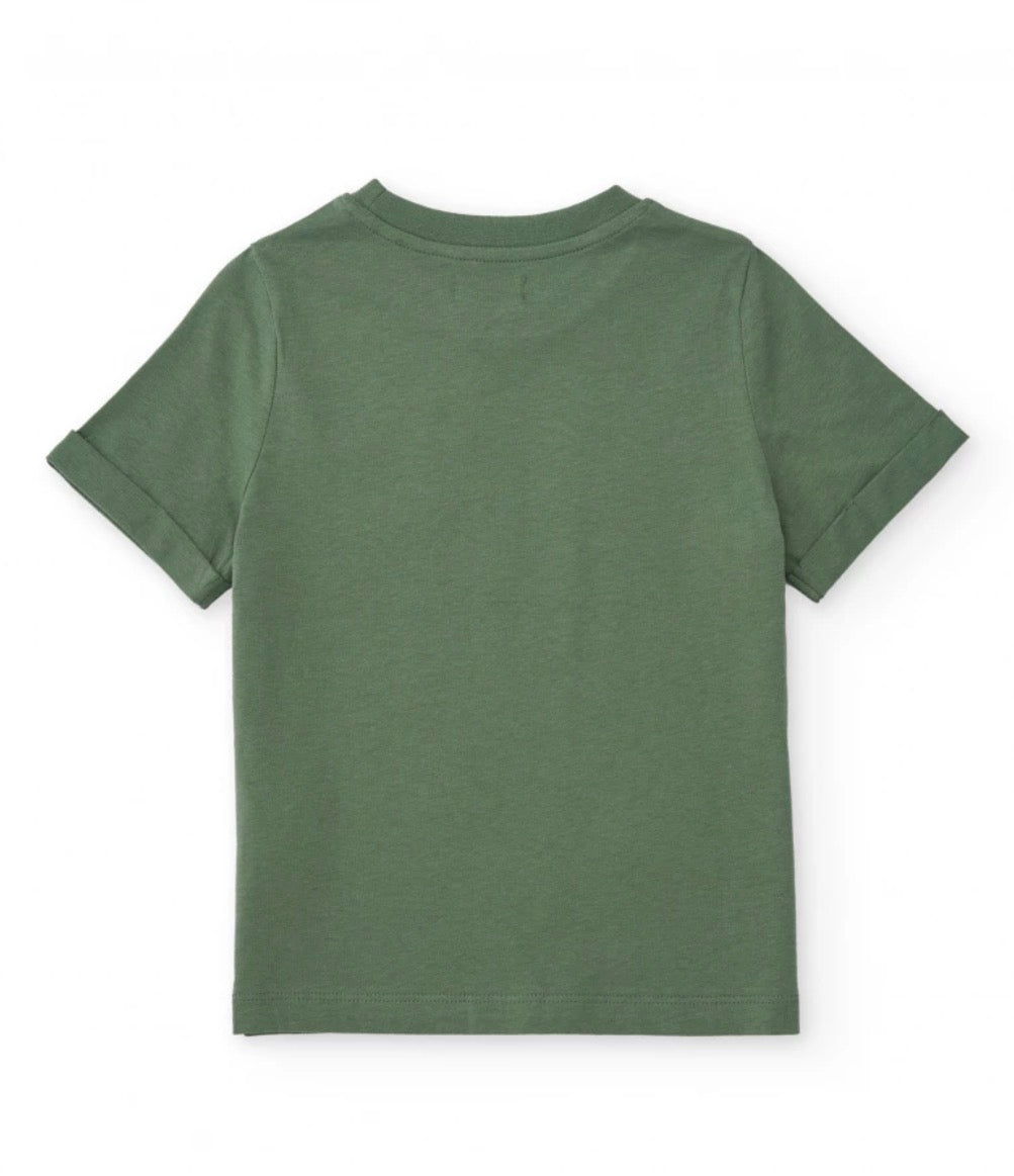 TucTuc NK Camiseta De Punto Con Parches Gráficos Y Bermuda Con Bolsillo Lateral Con Solapa