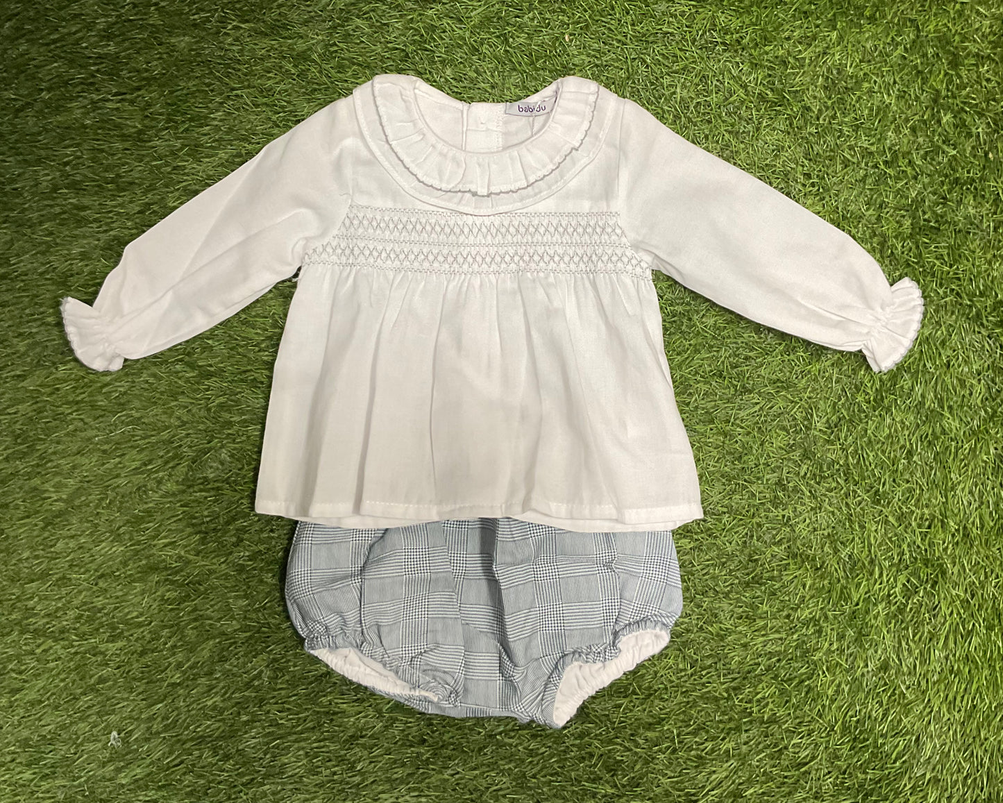 Babidu Conjunto Camisa Manga Larga y Pantalon Gris
