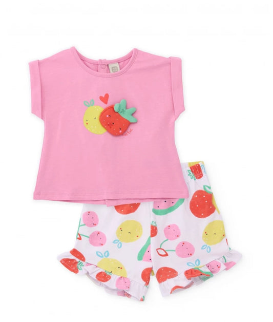 TucTuc Conjunto Detalle Frontal En Relieve De Frutas