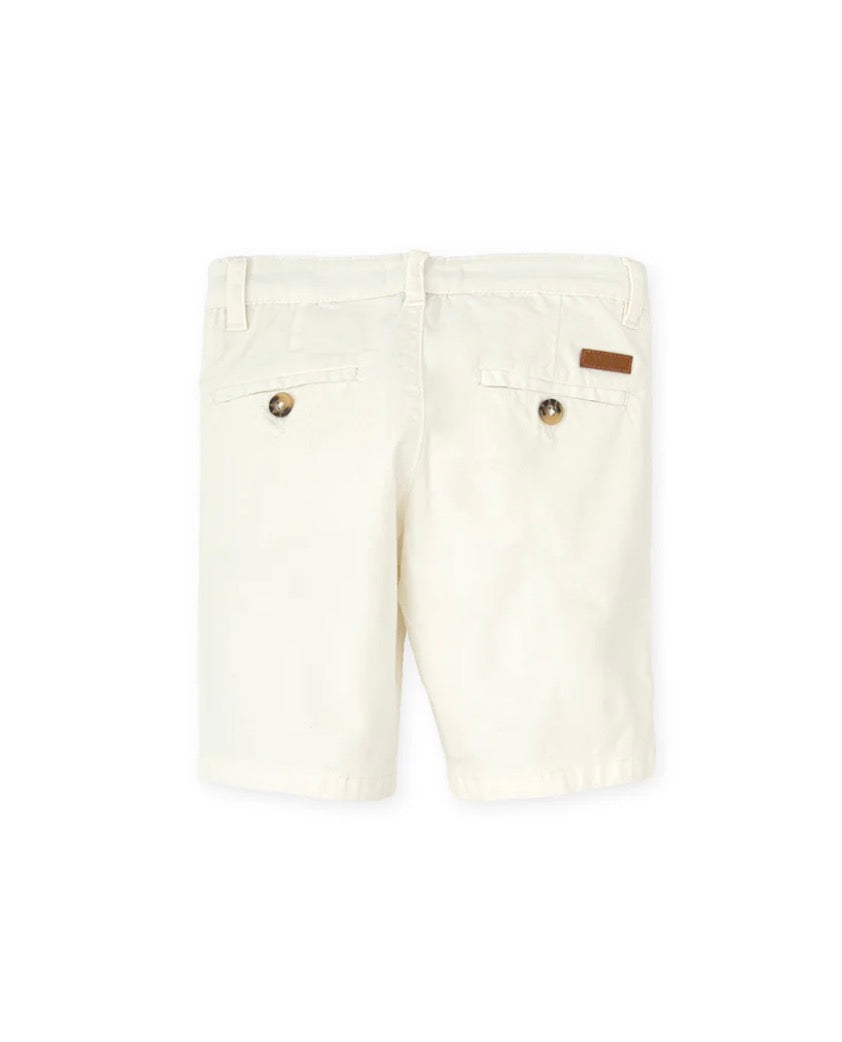 Tutto Piccolo Conjunto Polo Rayas Azul Y Bermuda Blanco