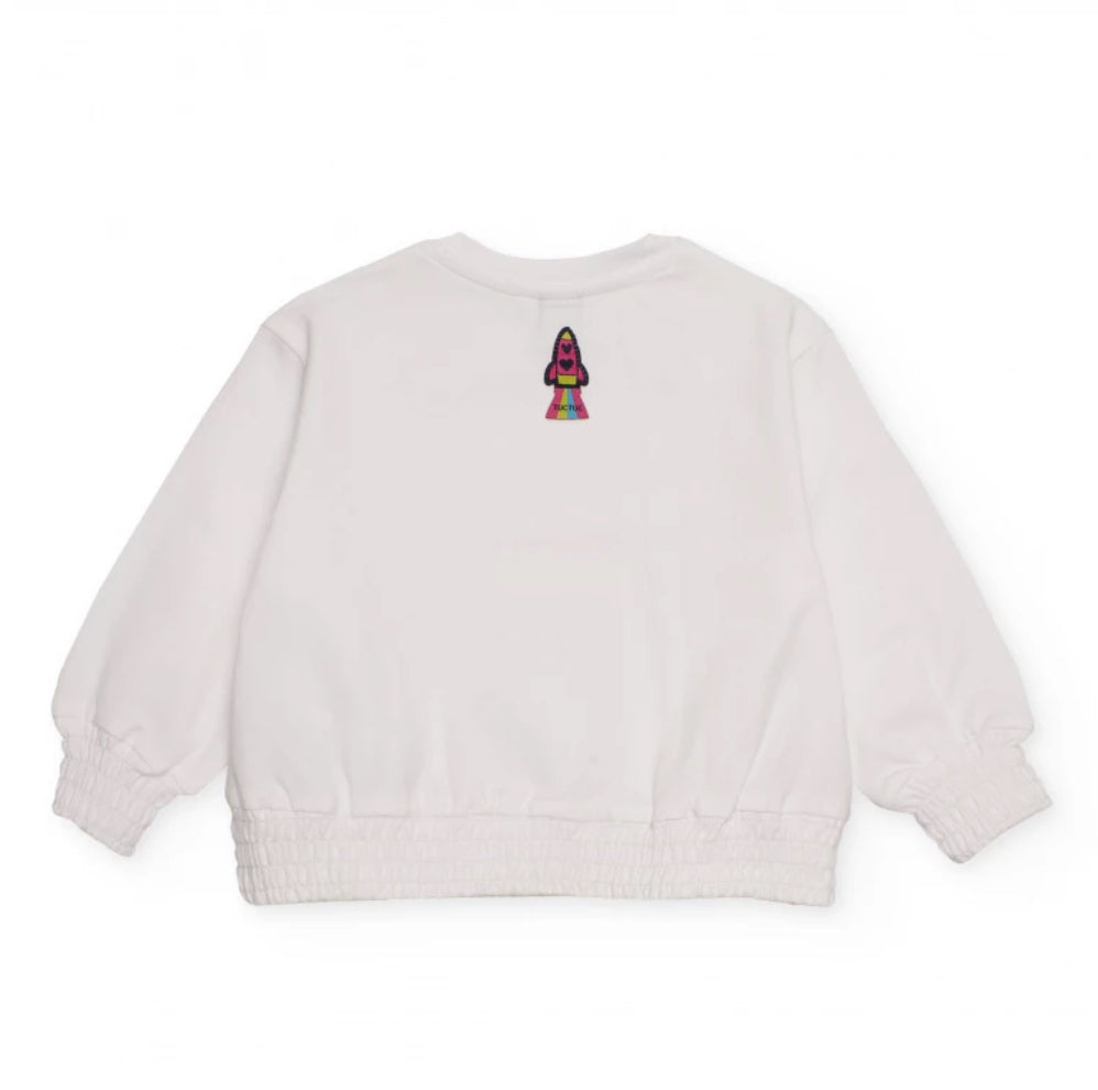 TucTuc  Conjunto Niña Sudadera Felpa Lentejuelas De Planeta y Pantalón Bordado Cohete