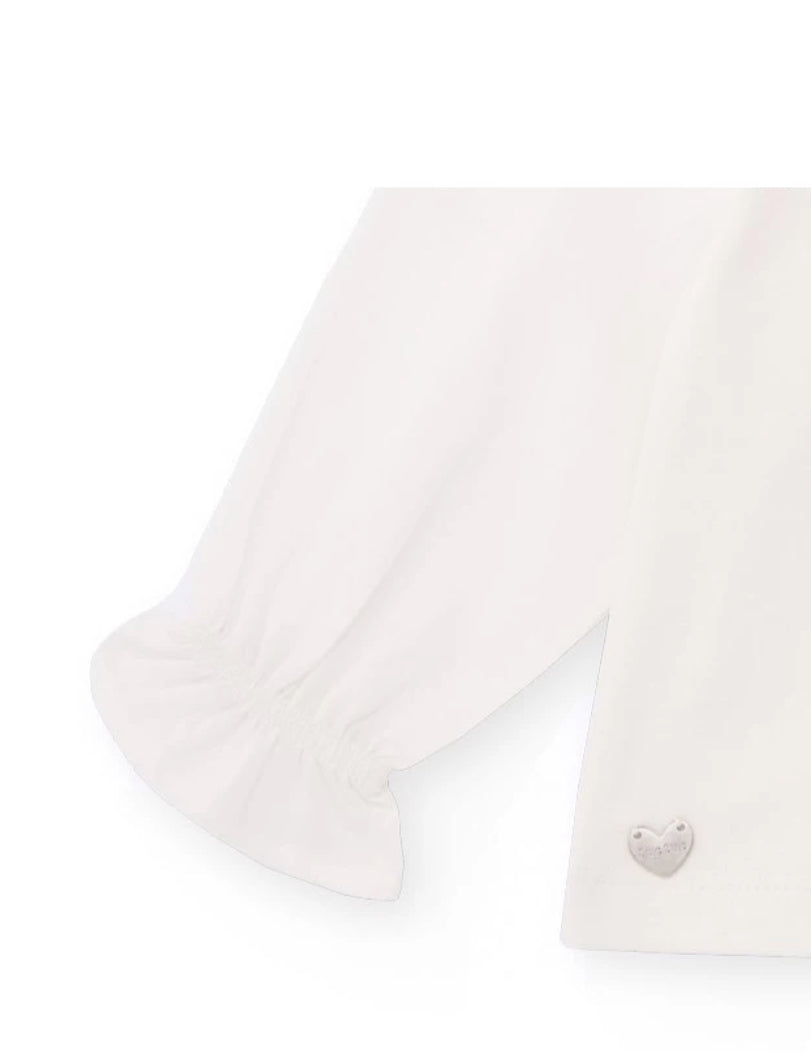 TucTuc Conjunto Camiseta Estampado Corazones Falda Tul Rosa Estampado Corazones Dorados