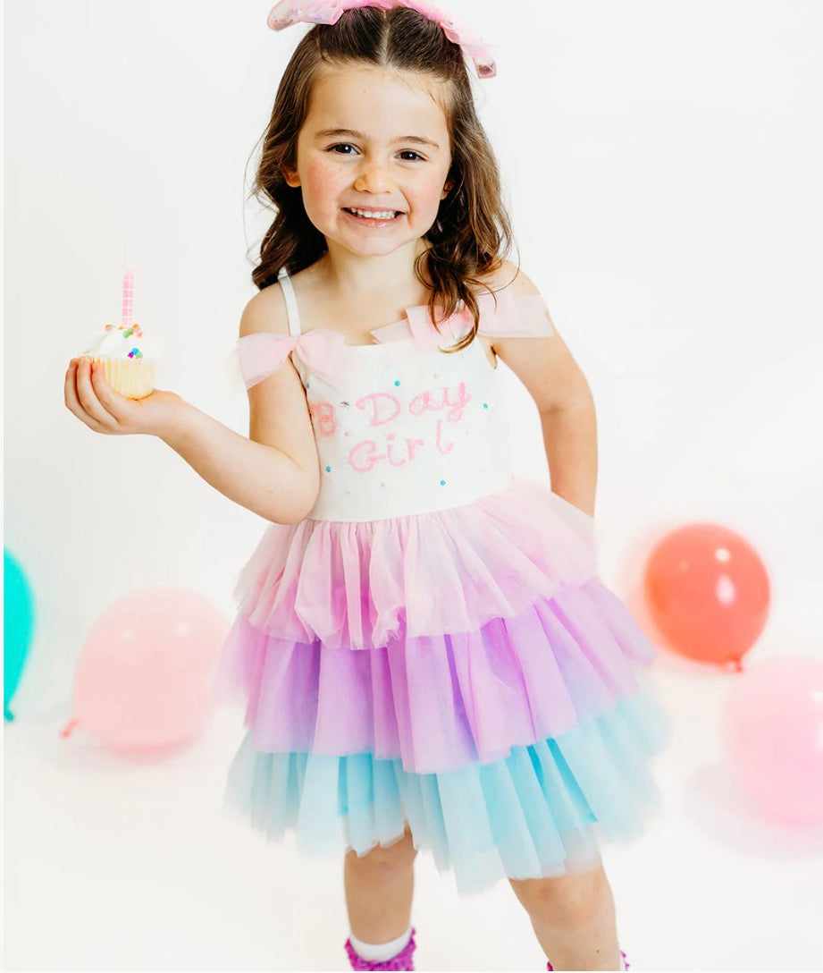 TWD B’ Day Girl Spaguetti Strap Tulle Dress Birthday Collection