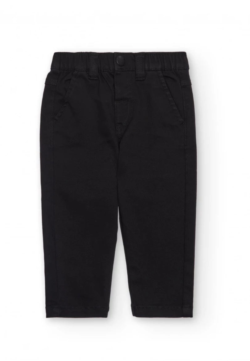 TucTuc Conjunto Camiseta Manga Larga Ajedrez “Play” “Peace” Y Pantalón Negro