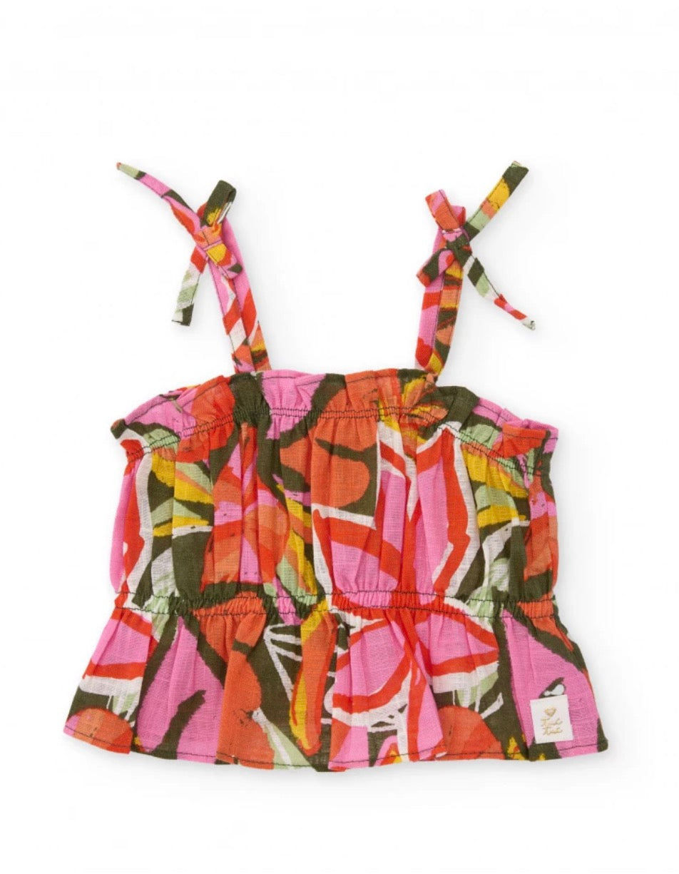 TucTuc Conjunto Top Tirantes Ajustables Y Pantalón De Tejido Ligero