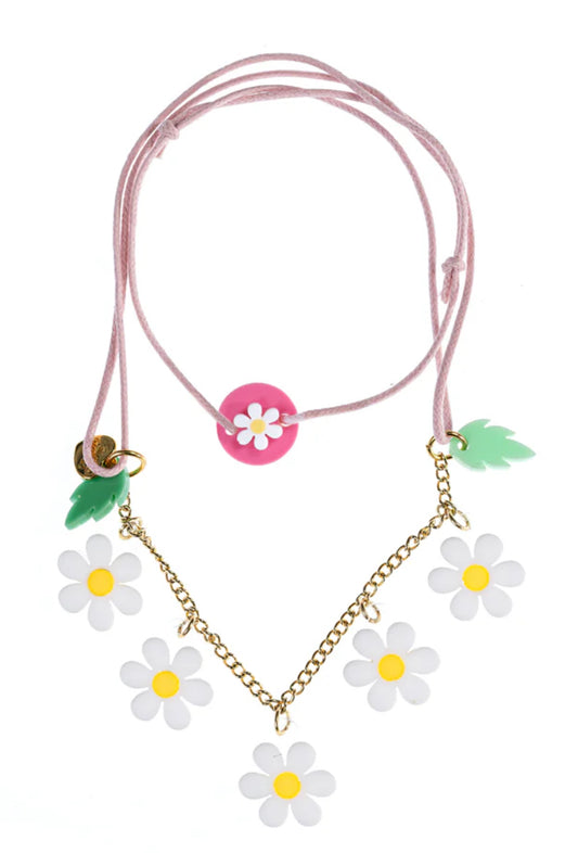 Lilies & Roses White Daisy Necklace